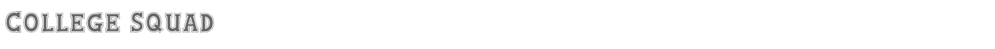 Sample characters College Squad Font